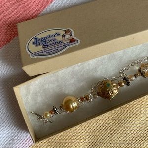 Local artisan bracelet with pearl details